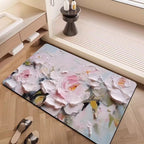 Luxury Textured Floral Bath Mat | Kelmera