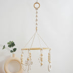 Macrame Baby Mobile with Natural Beads | Kelmera
