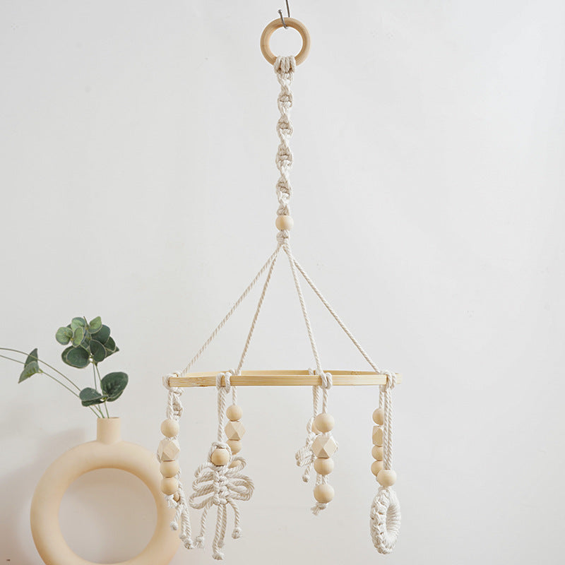 Macrame Baby Mobile with Natural Beads | Kelmera