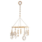 Macrame Baby Mobile with Natural Beads | Kelmera
