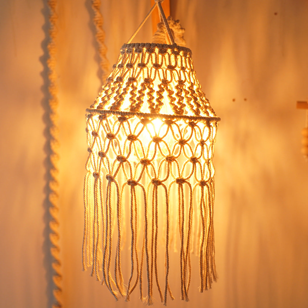 Macrame Bohemian Hanging Pendant Light Shade | Kelmera