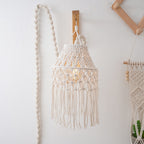 Macrame Bohemian Hanging Pendant Light Shade | Kelmera