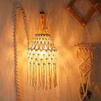 Macrame Bohemian Hanging Pendant Light Shade | Kelmera