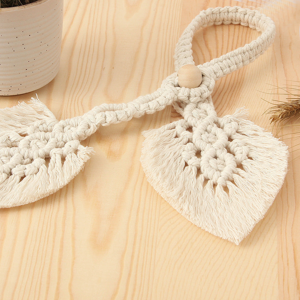 Macrame Curtain Tieback Golden Yellow | Kelmera