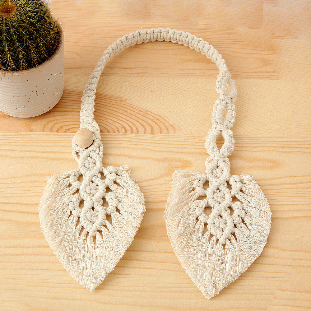 Macrame Curtain Tieback Golden Yellow | Kelmera