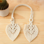 Macrame Curtain Tieback Golden Yellow | Kelmera