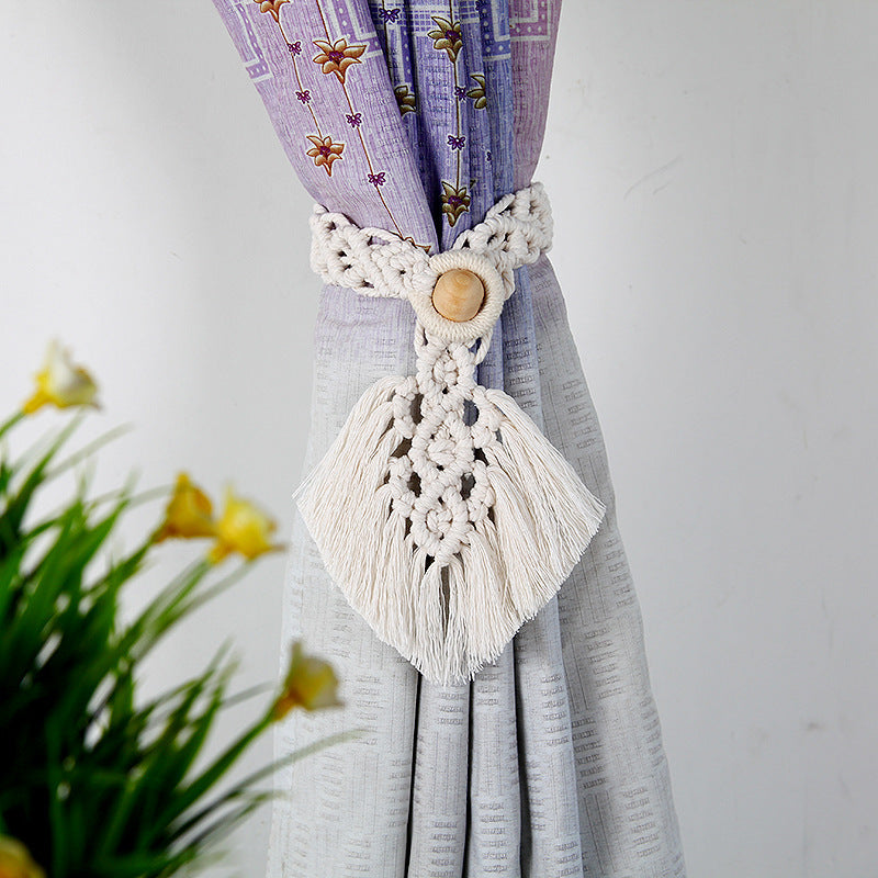 Macrame Curtain Tieback Holder | Kelmera