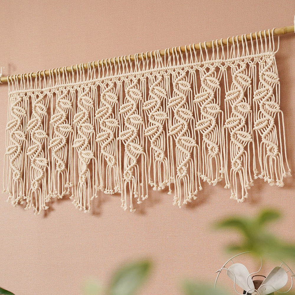 Macrame Curtain with Artistic Fringes | Kelmera
