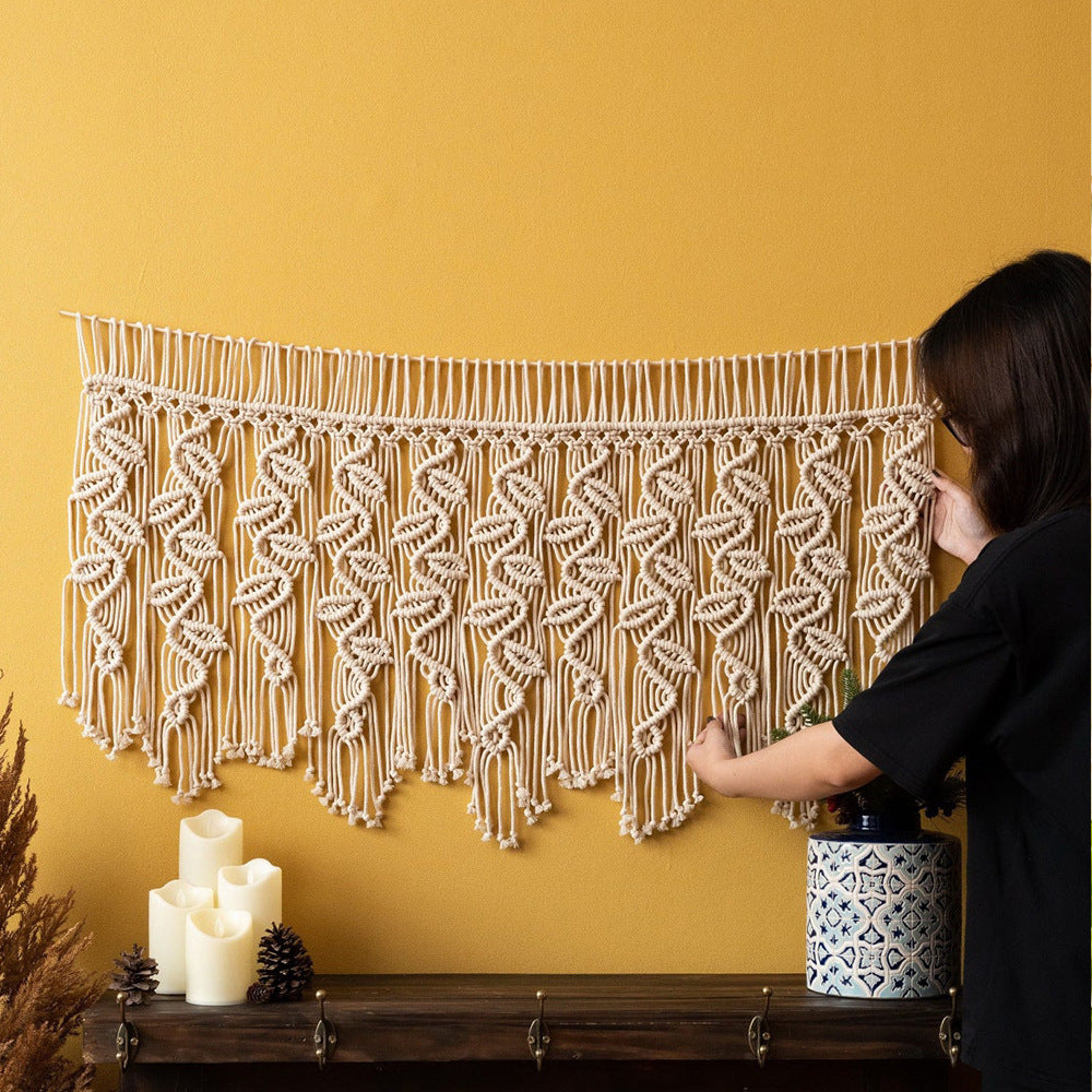 Macrame Curtain with Artistic Fringes | Kelmera