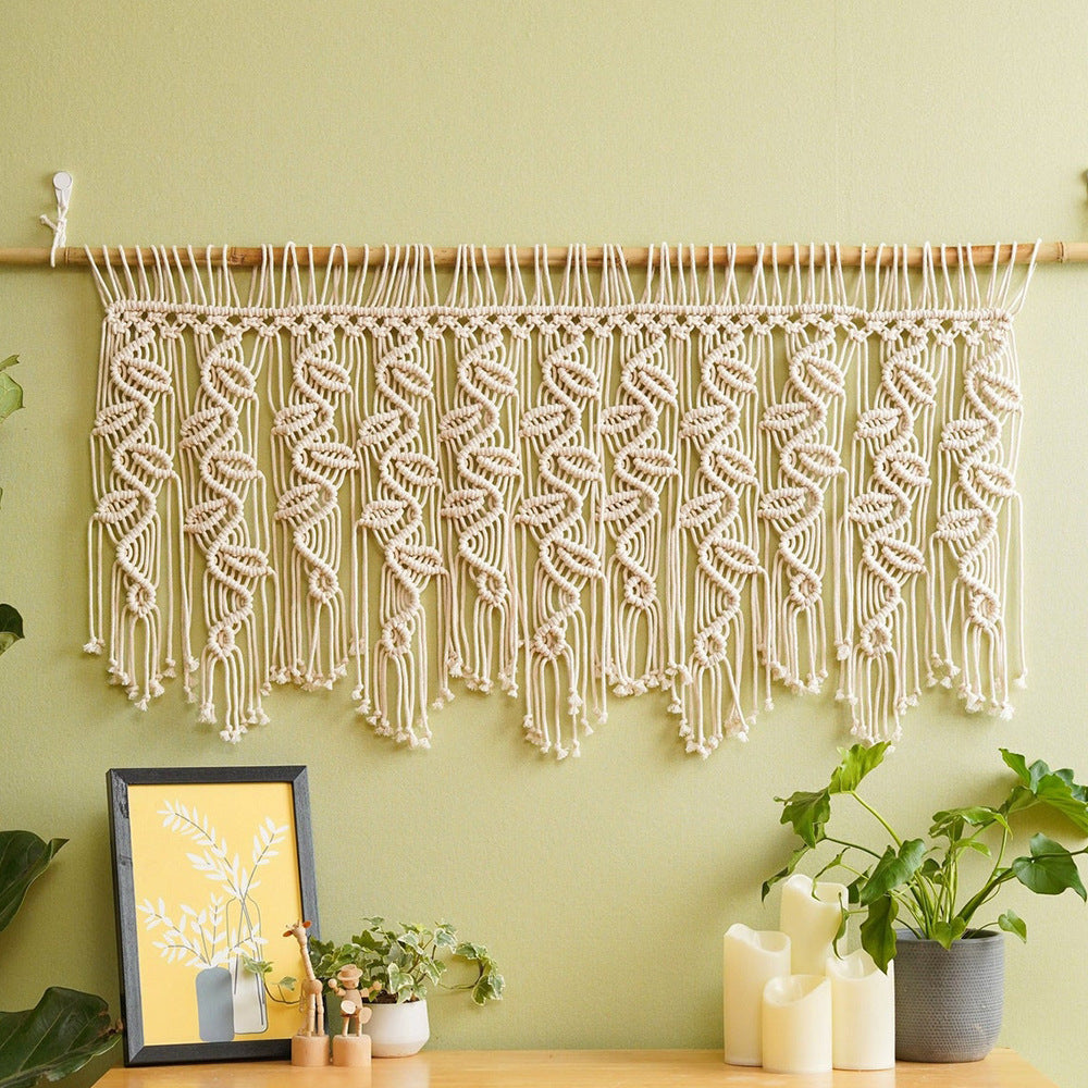 Macrame Curtain with Artistic Fringes | Kelmera