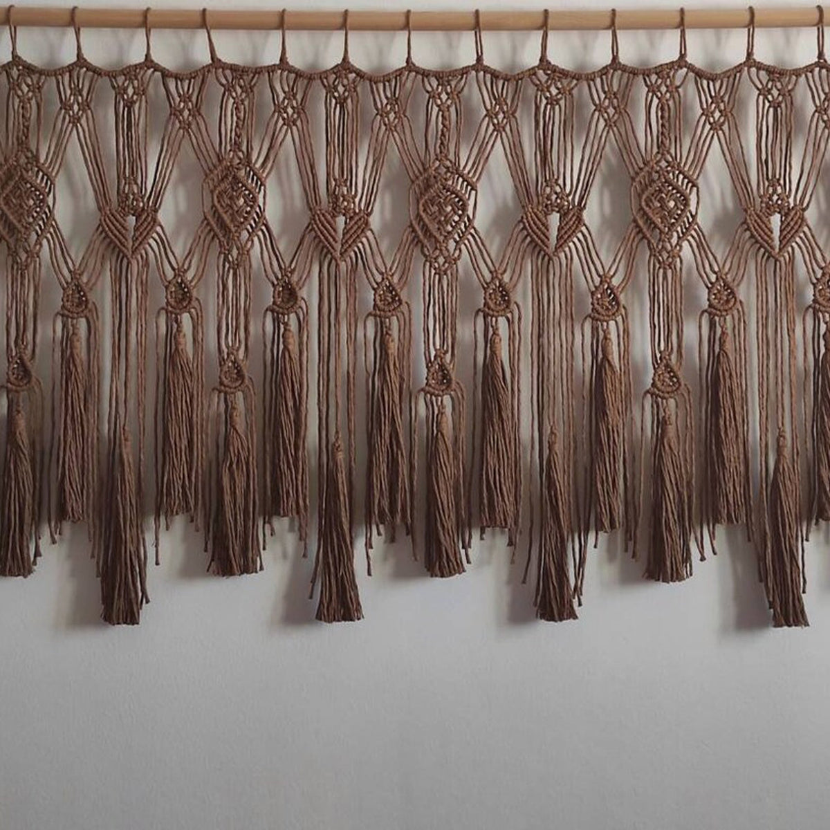 Macrame Curtain with Decorative Fringe | Kelmera