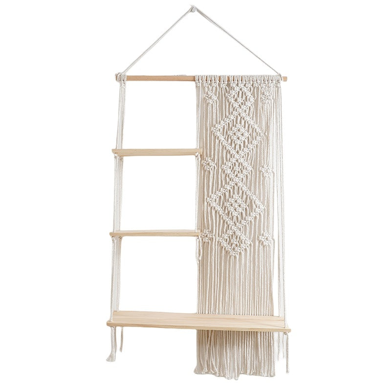 Macrame Decorative Floating Shelf | Kelmera