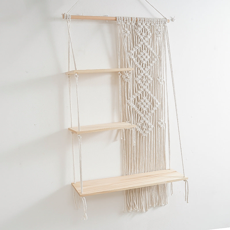 Macrame Decorative Floating Shelf | Kelmera
