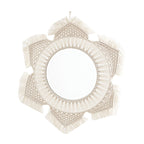 Macrame Decorative Round Wall Mirror Tassel 20 Inch | Kelmera