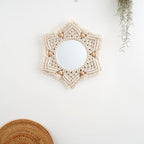 Macrame Decorative Star-Shaped Wall Mirror | Kelmera