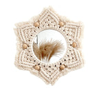 Macrame Decorative Star-Shaped Wall Mirror | Kelmera