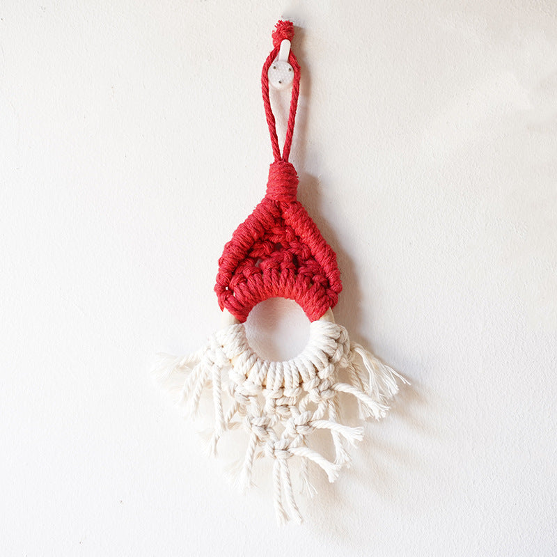 Macrame Decorative Wall Hanging with Circular Wooden Ring | Kelmera