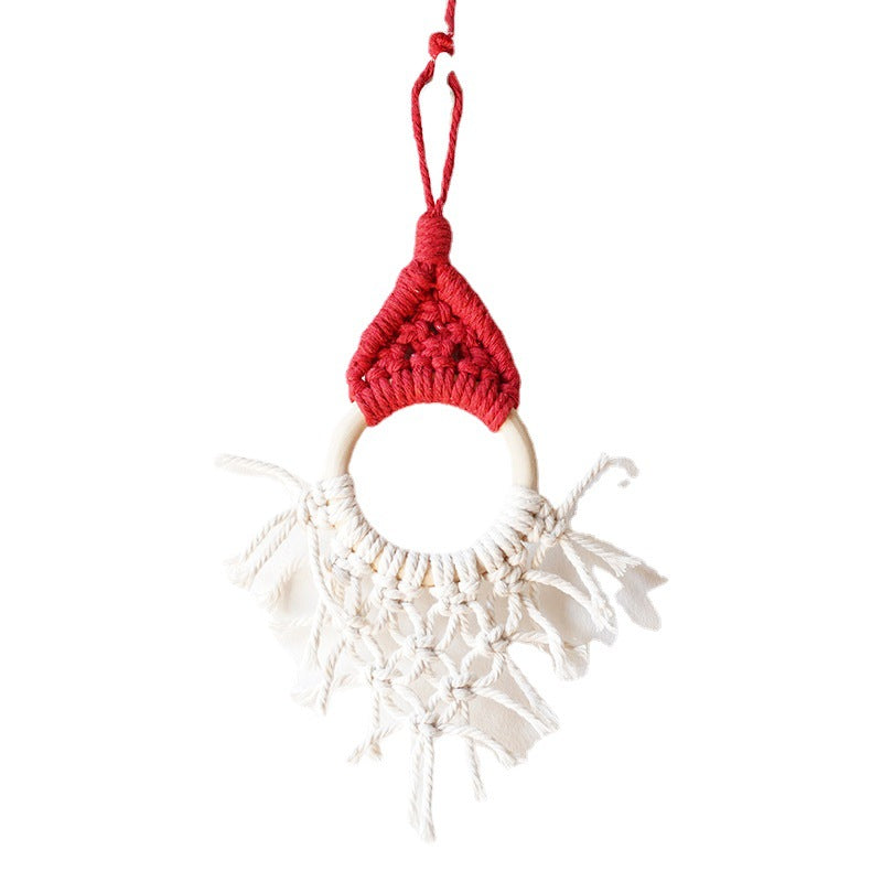 Macrame Decorative Wall Hanging with Circular Wooden Ring | Kelmera