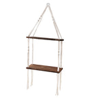 Macrame Floating Shelf Organizer 39 × 16 Inch | Kelmera