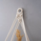 Macrame Floating Shelf with Natural Wooden Accents | Kelmera