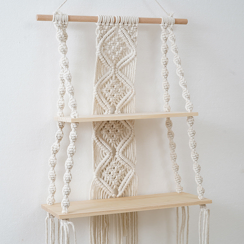 Macrame Floating Wall Shelf Organizer | Kelmera