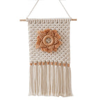 Macrame Floral Wall Hanging Decor 12 × 17 Inch | Kelmera