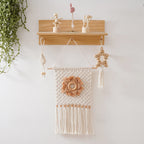 Macrame Floral Wall Hanging Decor 12 × 17 Inch | Kelmera