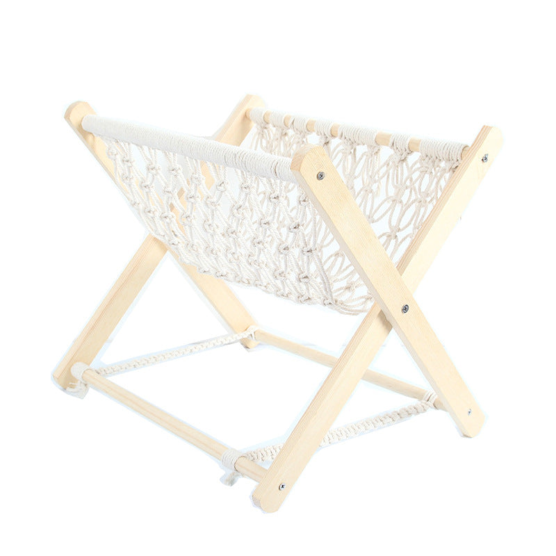 Macrame Folding Hammock-Style Storage Rack | Kelmera