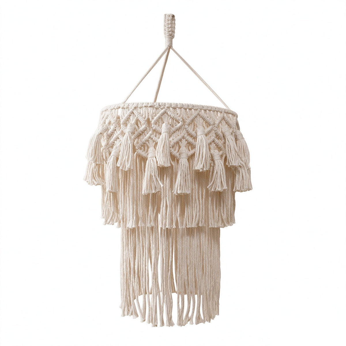 Macrame Hanging Decorative Light Fixture | Kelmera