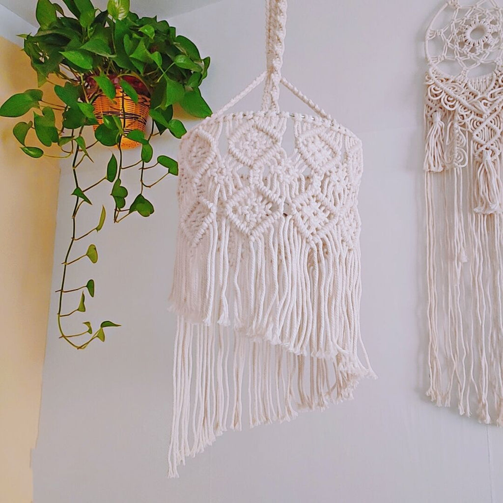 Macrame Hanging Lamp Shade | Kelmera