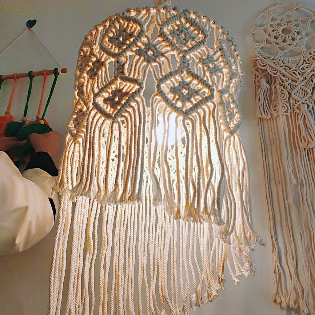 Macrame Hanging Lamp Shade | Kelmera