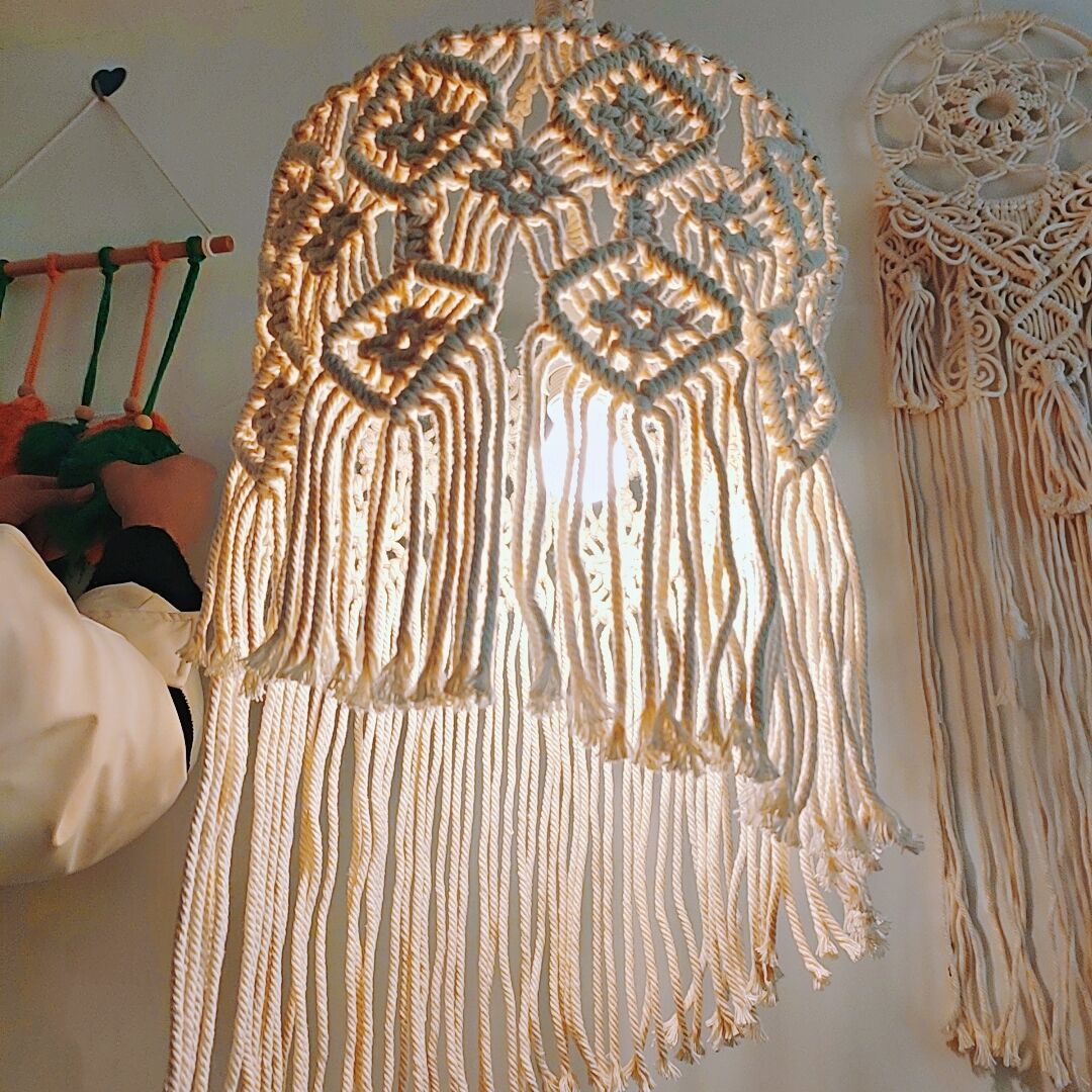 Macrame Hanging Lamp Shade | Kelmera