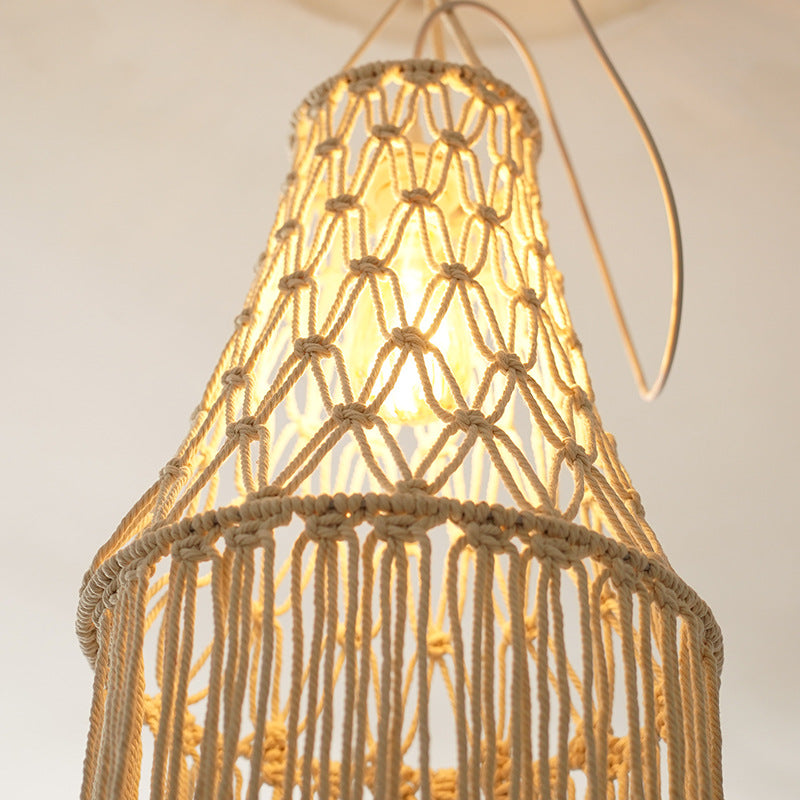 Macrame Hanging Lantern 12 × 30 Inch | Kelmera