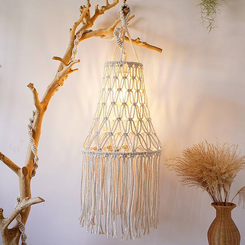 Macrame Hanging Lantern 12 × 30 Inch | Kelmera