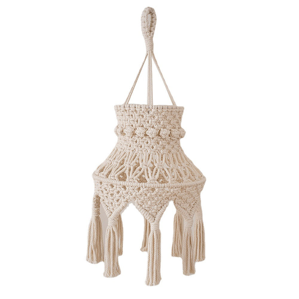 Macrame Hanging Light Fixture 10 × 24 Inch | Kelmera