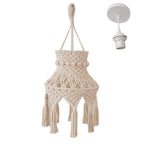 Macrame Hanging Light Fixture 10 × 24 Inch | Kelmera