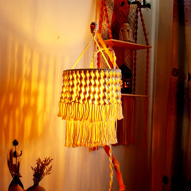 Macrame Hanging Plant Basket Off White | Kelmera