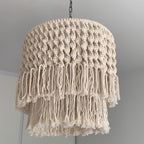 Macrame Hanging Plant Basket Off White | Kelmera