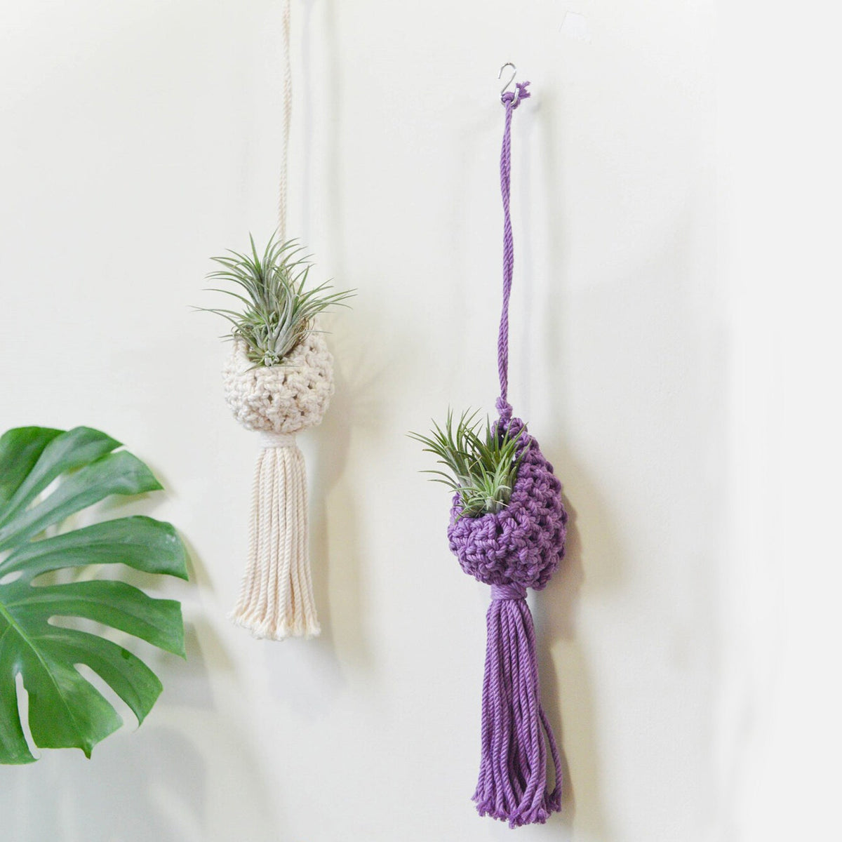 Macrame Hanging Plant Holder with Decorative Tassel | Kelmera