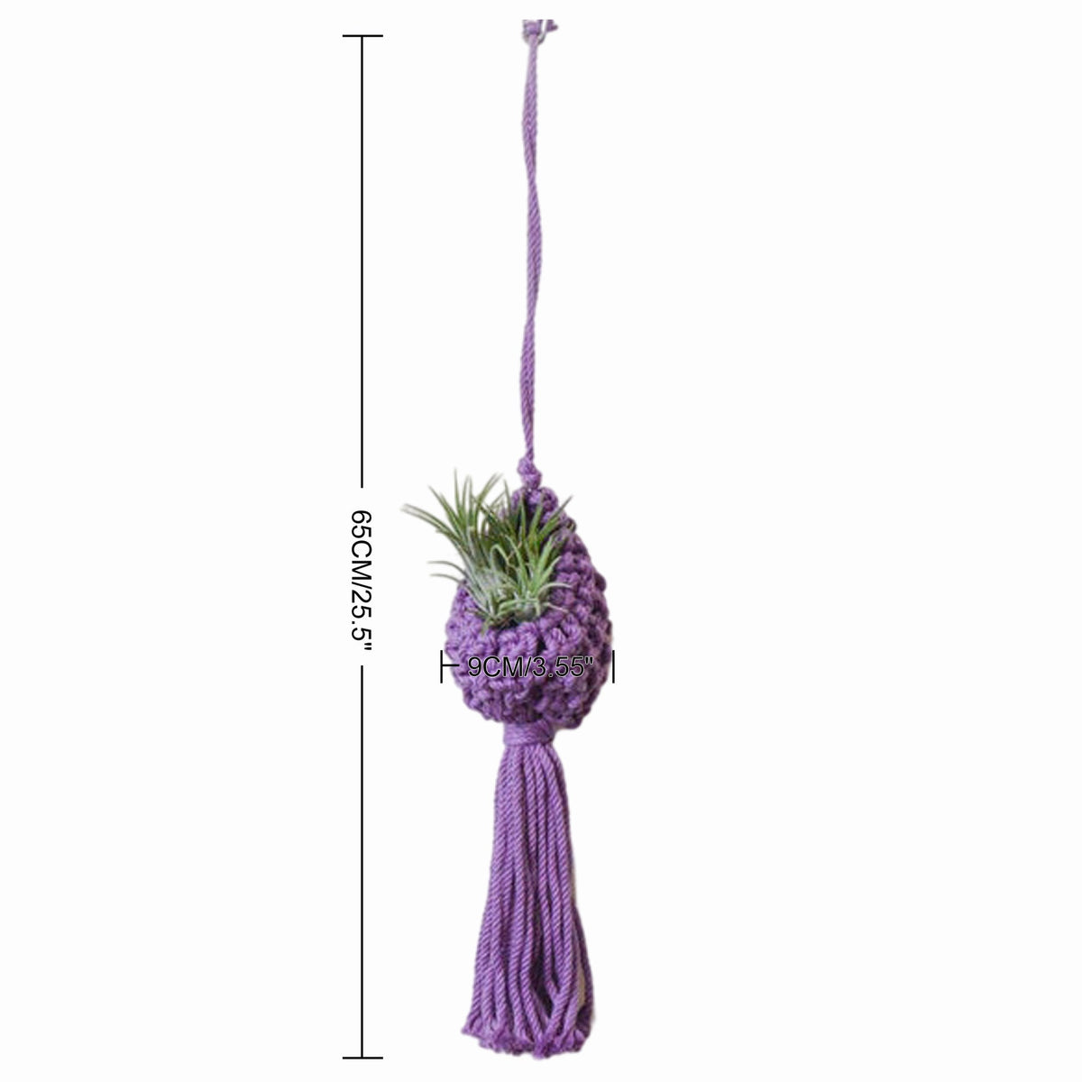 Macrame Hanging Plant Holder with Decorative Tassel | Kelmera