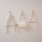 Macrame Hanging Plant Holder with Wooden Rod | Kelmera