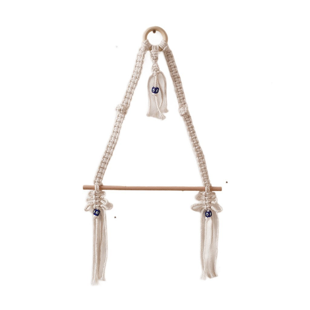 Macrame Hanging Plant Holder with Wooden Rod | Kelmera