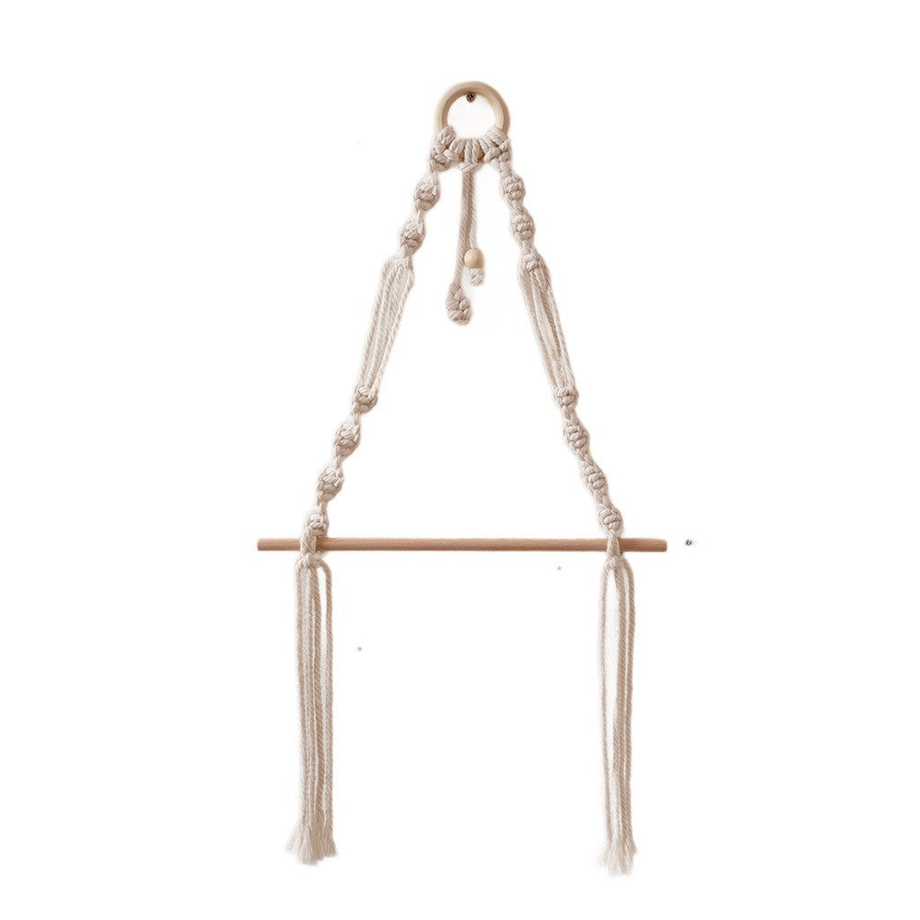 Macrame Hanging Plant Holder with Wooden Rod | Kelmera
