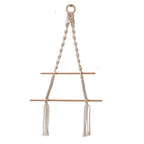 Macrame Hanging Plant Holder with Wooden Rod | Kelmera