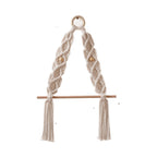 Macrame Hanging Plant Holder with Wooden Rod | Kelmera