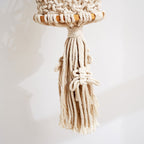 Macrame Hanging Planter with Wooden Accents | Kelmera