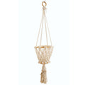 Macrame Hanging Planter with Wooden Accents | Kelmera
