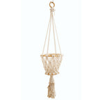 Macrame Hanging Planter with Wooden Accents | Kelmera