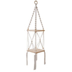 Macrame Hanging Shelf Organizer White | Kelmera