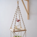 Macrame Hanging Shelf Organizer White | Kelmera